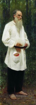 Leon Obras - León Tolstoi descalzo 1901 Ilya Repin